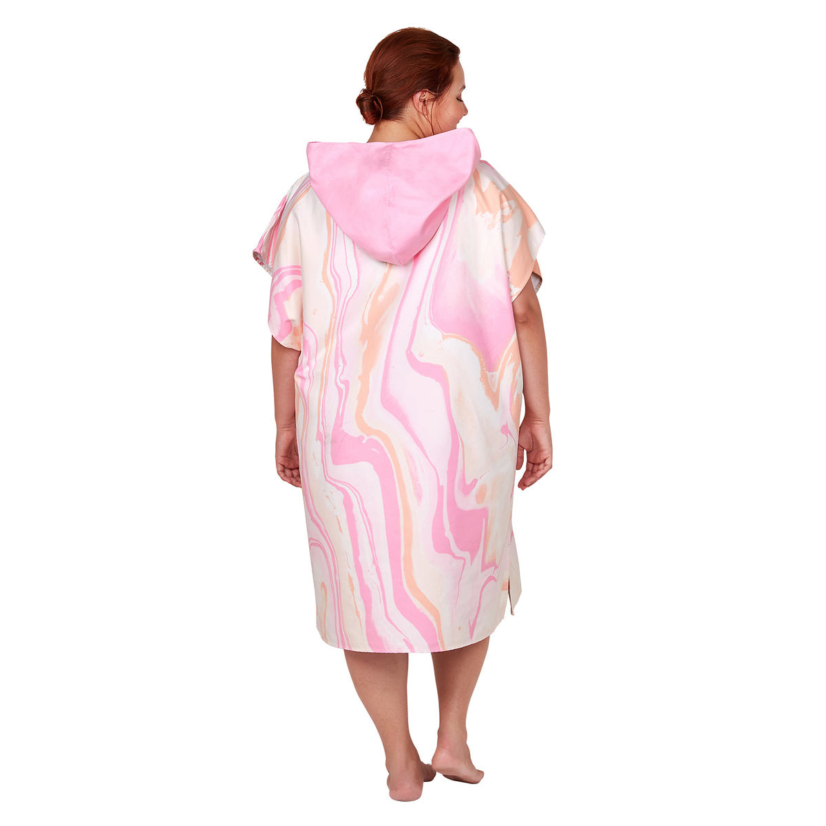 Dock & Bay Adult Poncho - Marble - Peach Melba