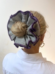 AZARIA SCRUNCHY Grey Check