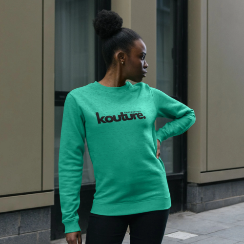 Recycled, 100% Organic Kottonology Kouture Sweatshirt in Seagrass Green
