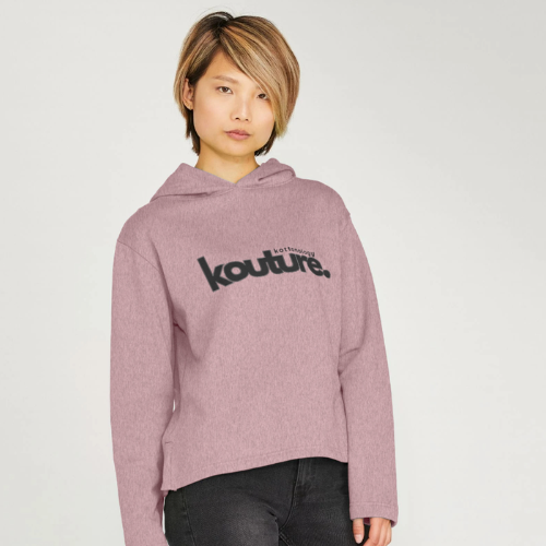 Womens Recycled Organic Cotton Kottonology Relaxed-Fit Hoodie in Sunset Pink