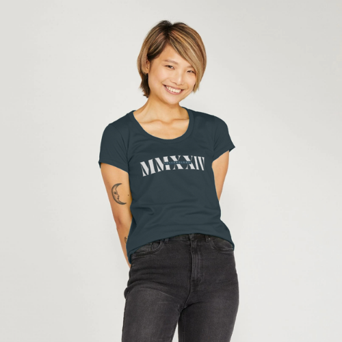 Navy Scoop Neck T-Shirt