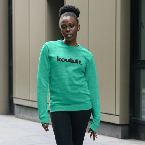 Recycled, 100% Organic Kottonology Kouture Sweatshirt in Seagrass Green