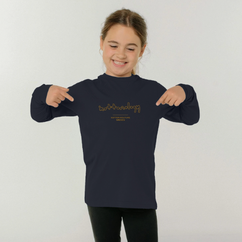Girls Long Sleeve T-Shirt in Navy