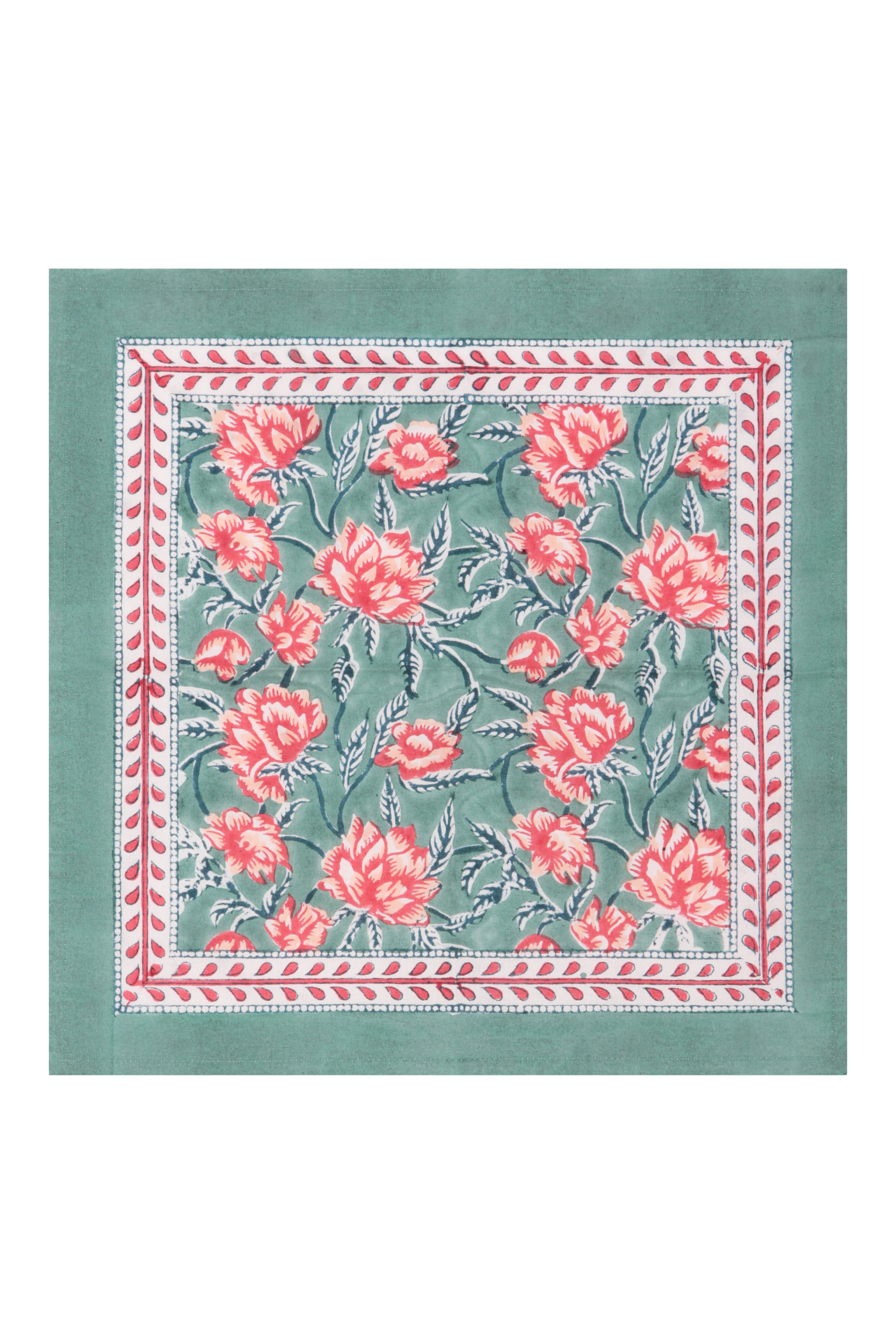 Napkins Pine X 4 Set Cotton Green One Size