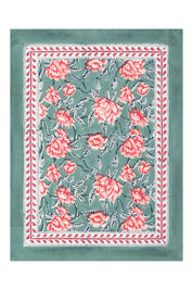 Bordered Mat 35 X 45 Cms Place Mat Cotton Green One Size