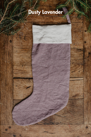 Linen Christmas Stocking