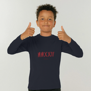 Boys Long Sleeve Navy T-Shirt