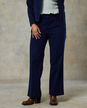 Womens Pacific Blue Cotton Trouser