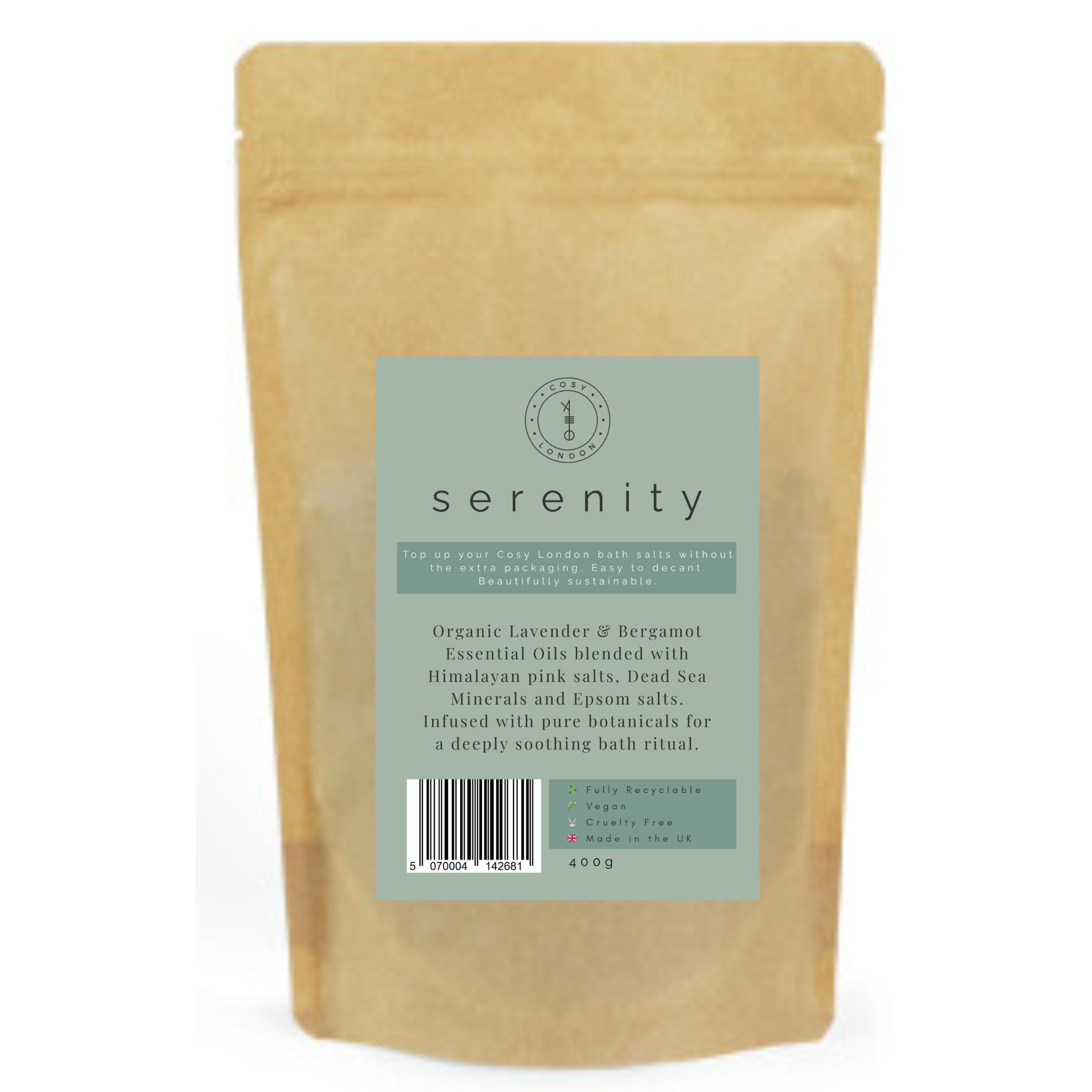 Serenity Bath Salts Refill Pack 400g