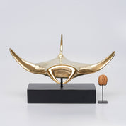Manta Ray in Polished Bronze, Large