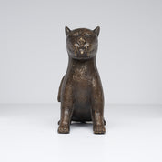 Bronze Sitting Benin Leopard
