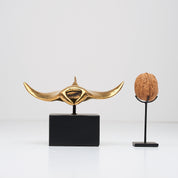 Manta Ray in Polished Bronze, Small