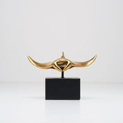 Manta Ray in Polished Bronze, Small