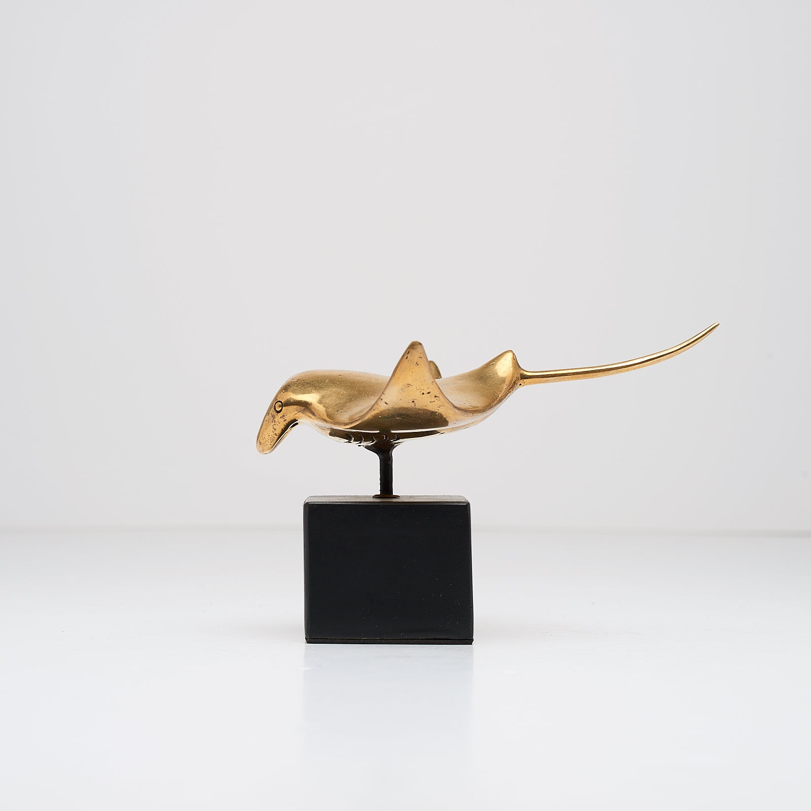 Manta Ray in Polished Bronze, Small