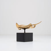 Manta Ray in Polished Bronze, Small