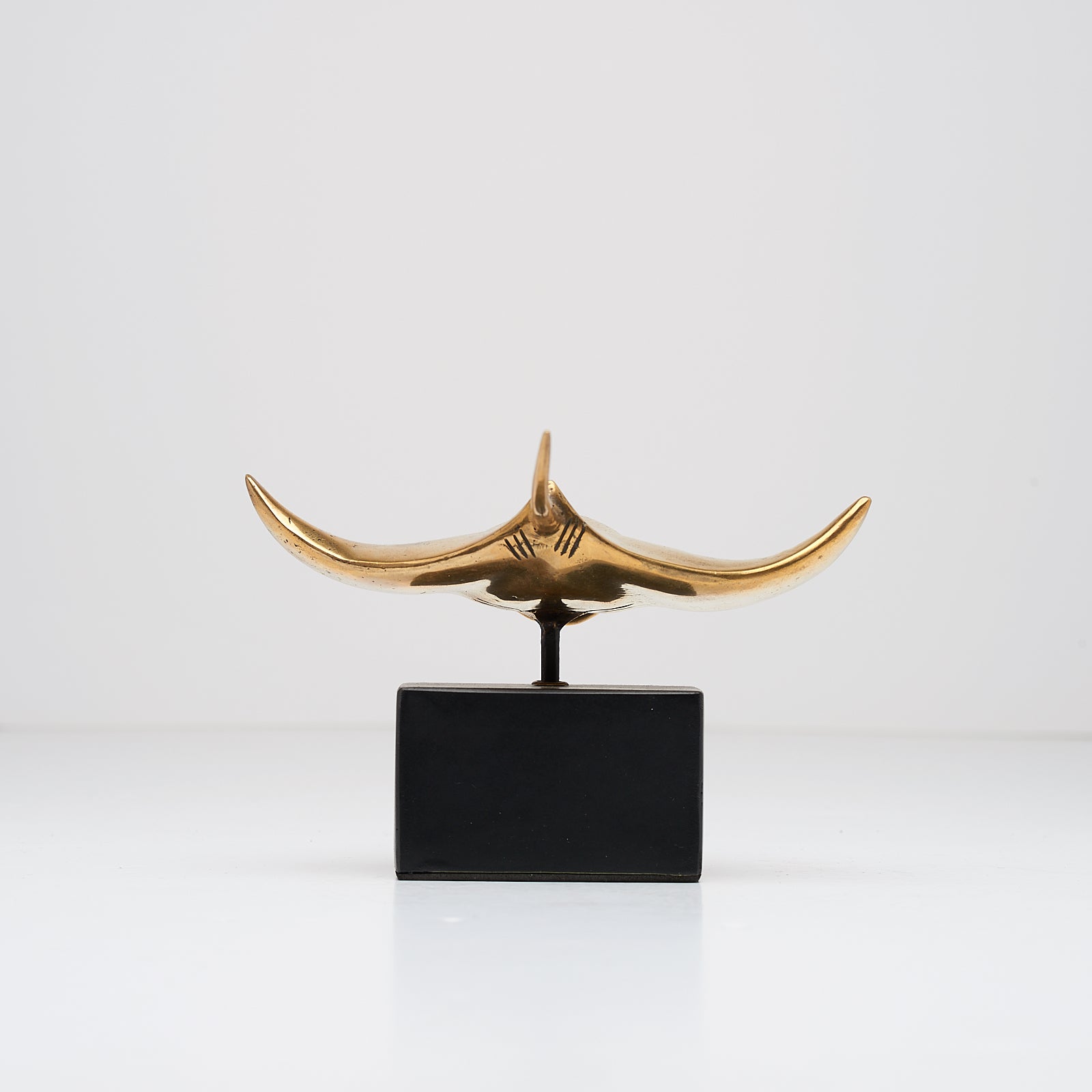 Manta Ray in Polished Bronze, Small