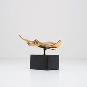 Manta Ray in Polished Bronze, Small
