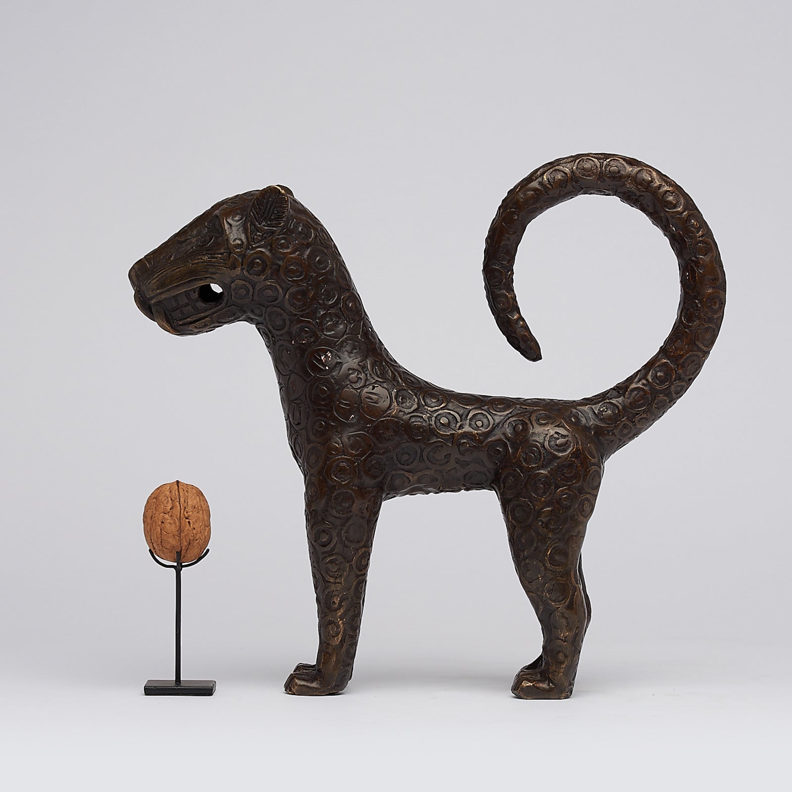 Bronze African Benin Leopard
