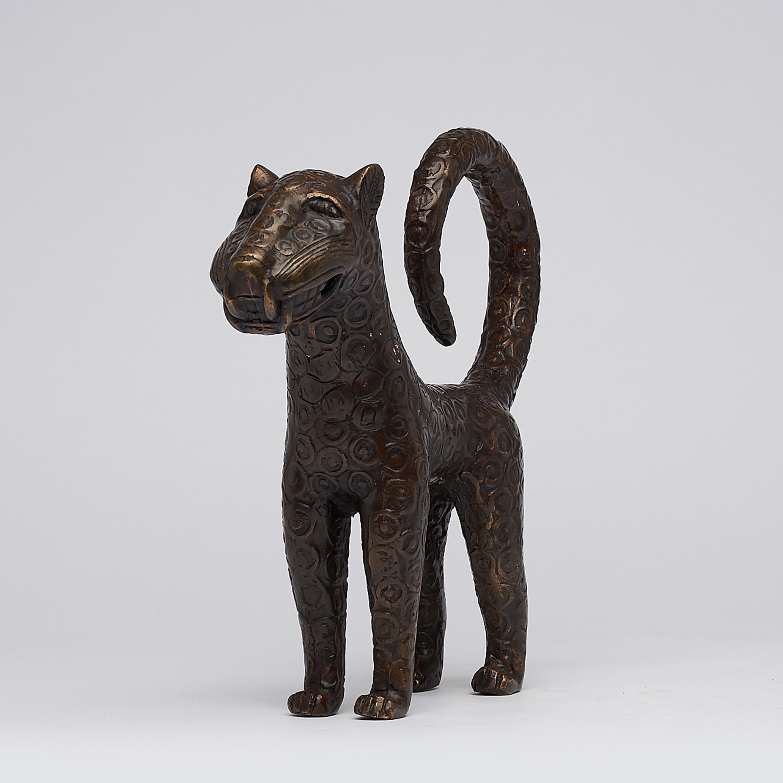 Bronze African Benin Leopard