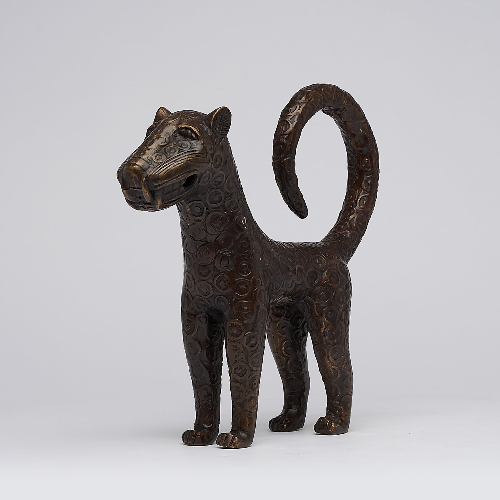 Bronze African Benin Leopard