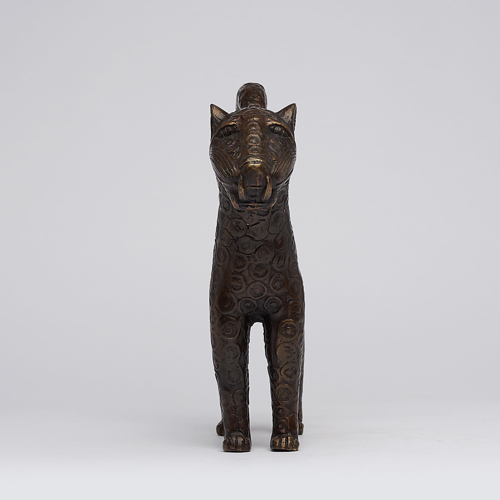 Bronze African Benin Leopard