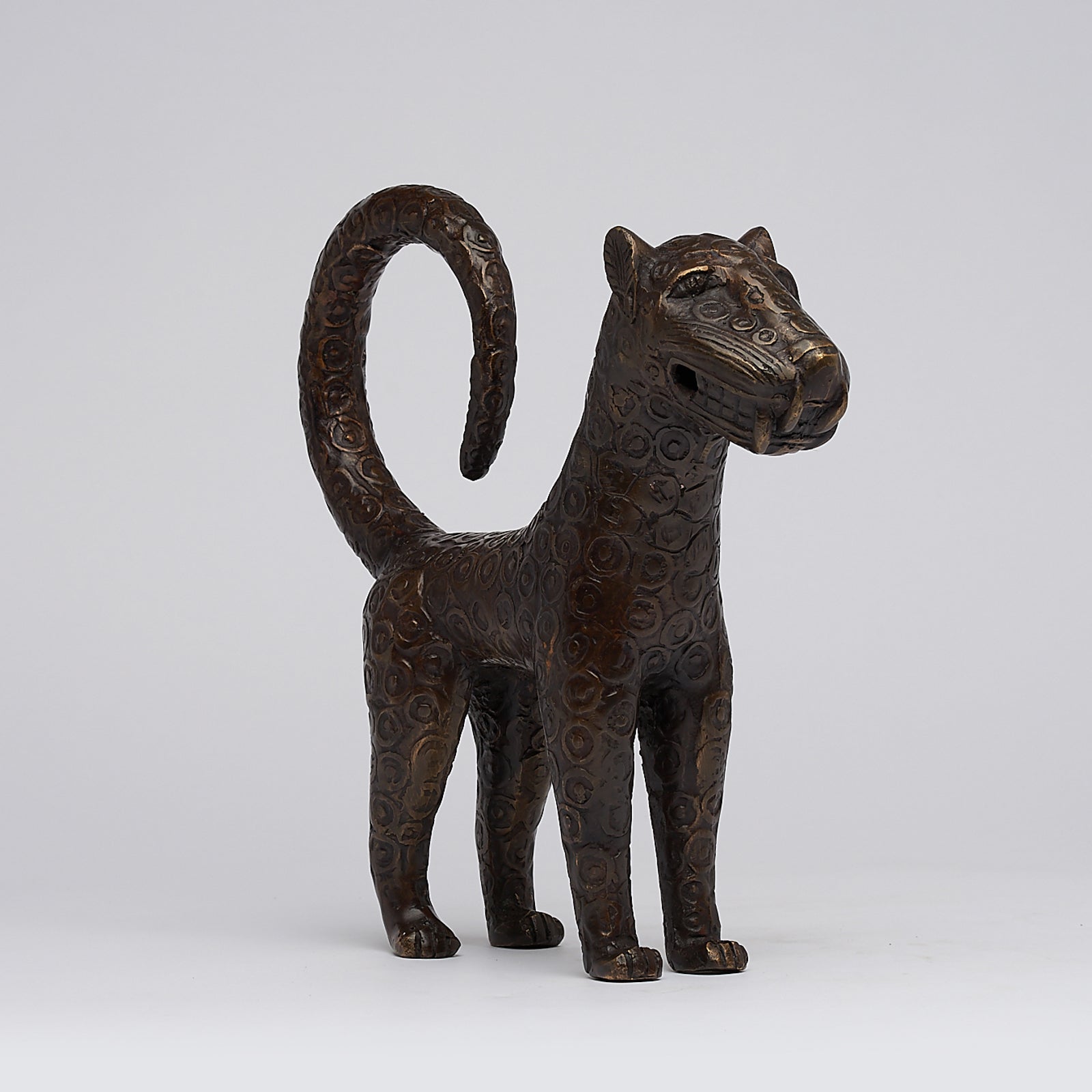 Bronze African Benin Leopard