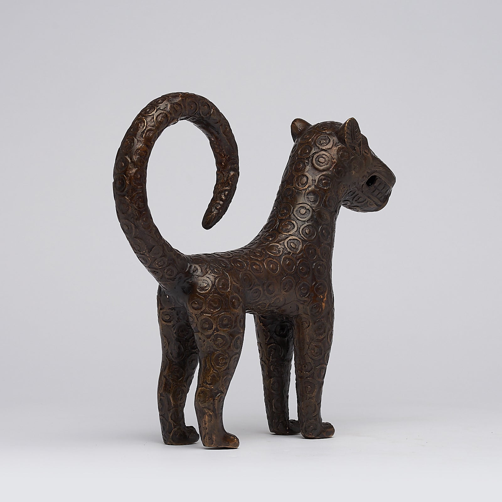 Bronze African Benin Leopard