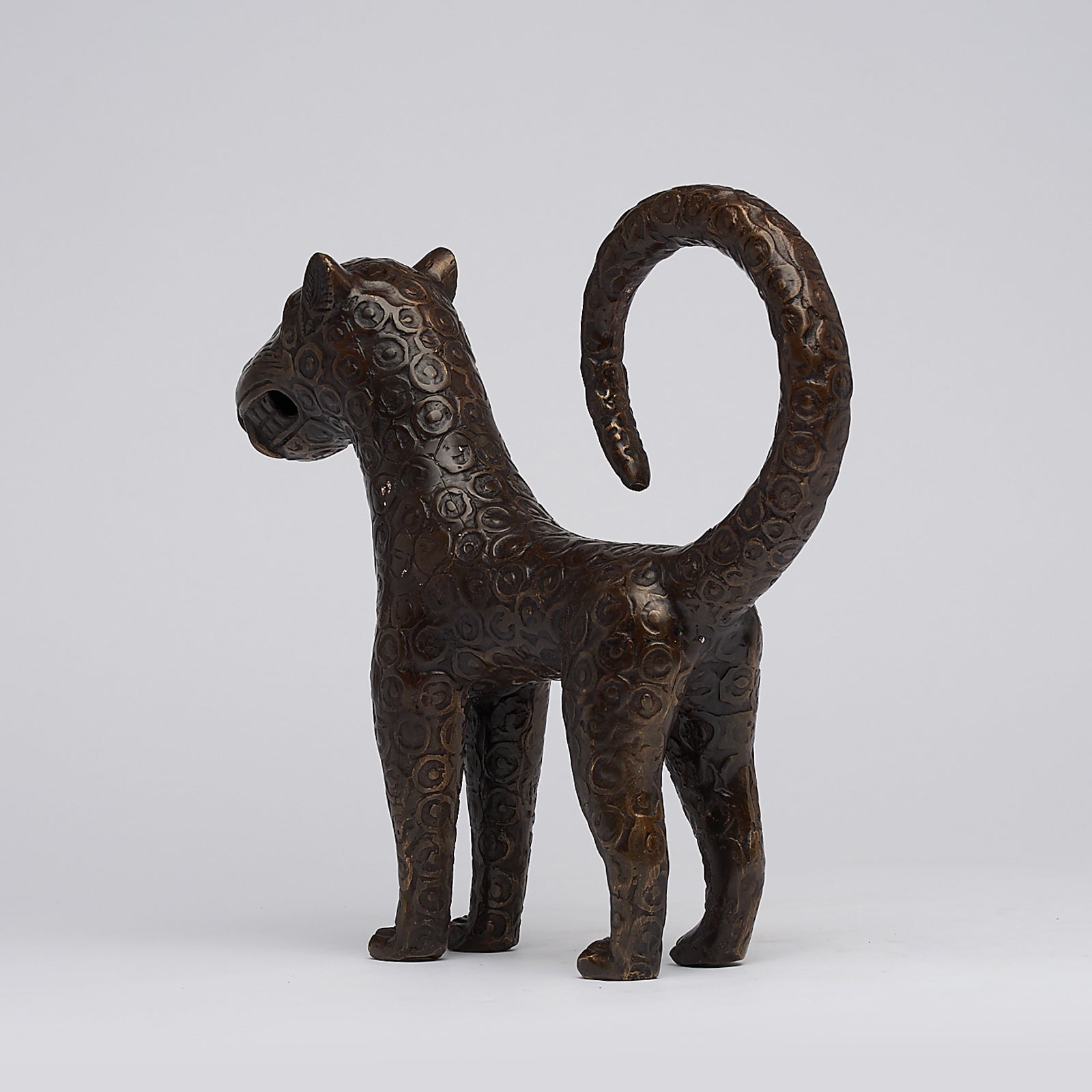 Bronze African Benin Leopard
