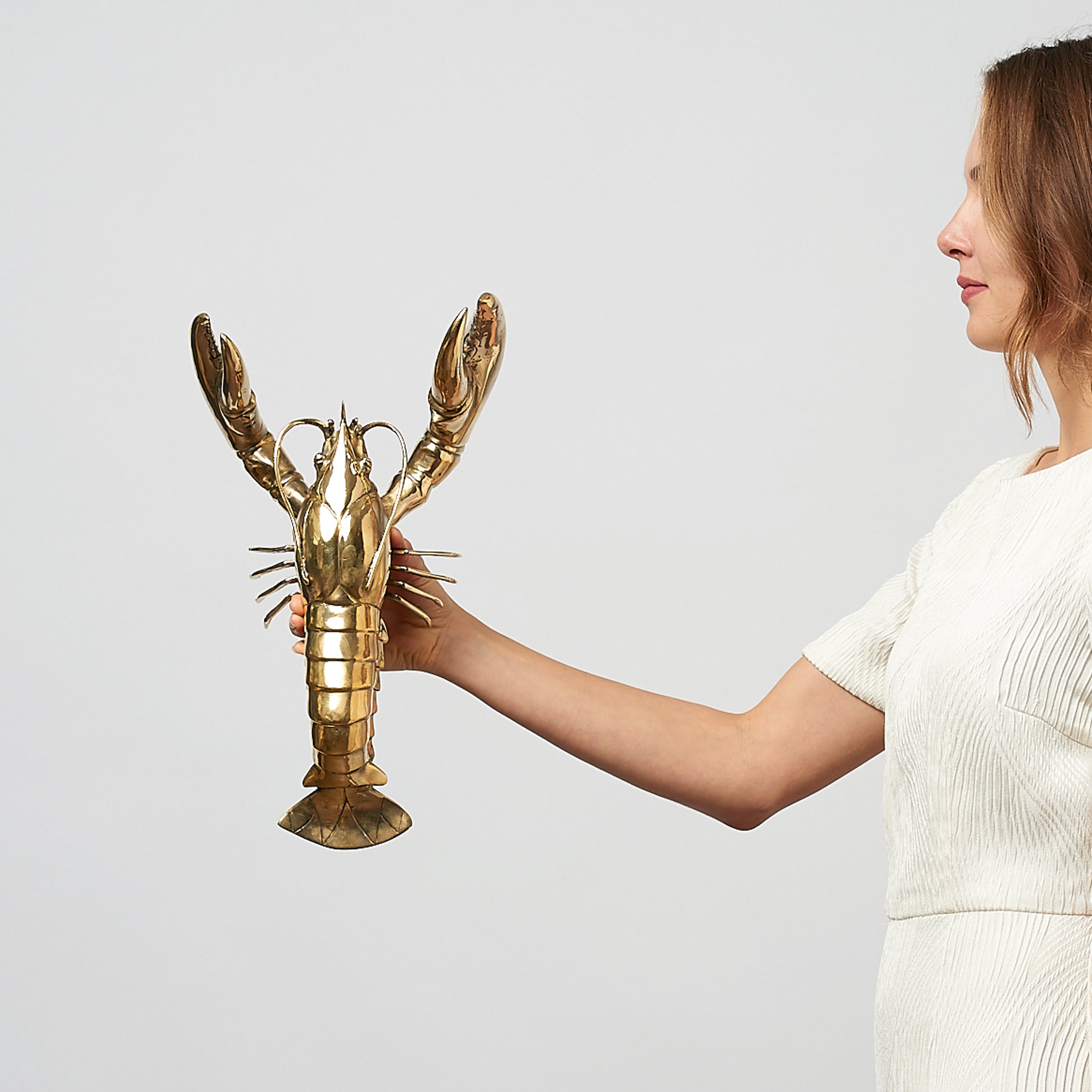 Sooka Lobster in polished bronze, Medium