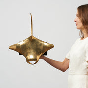 Manta Ray in Polished Bronze, Large