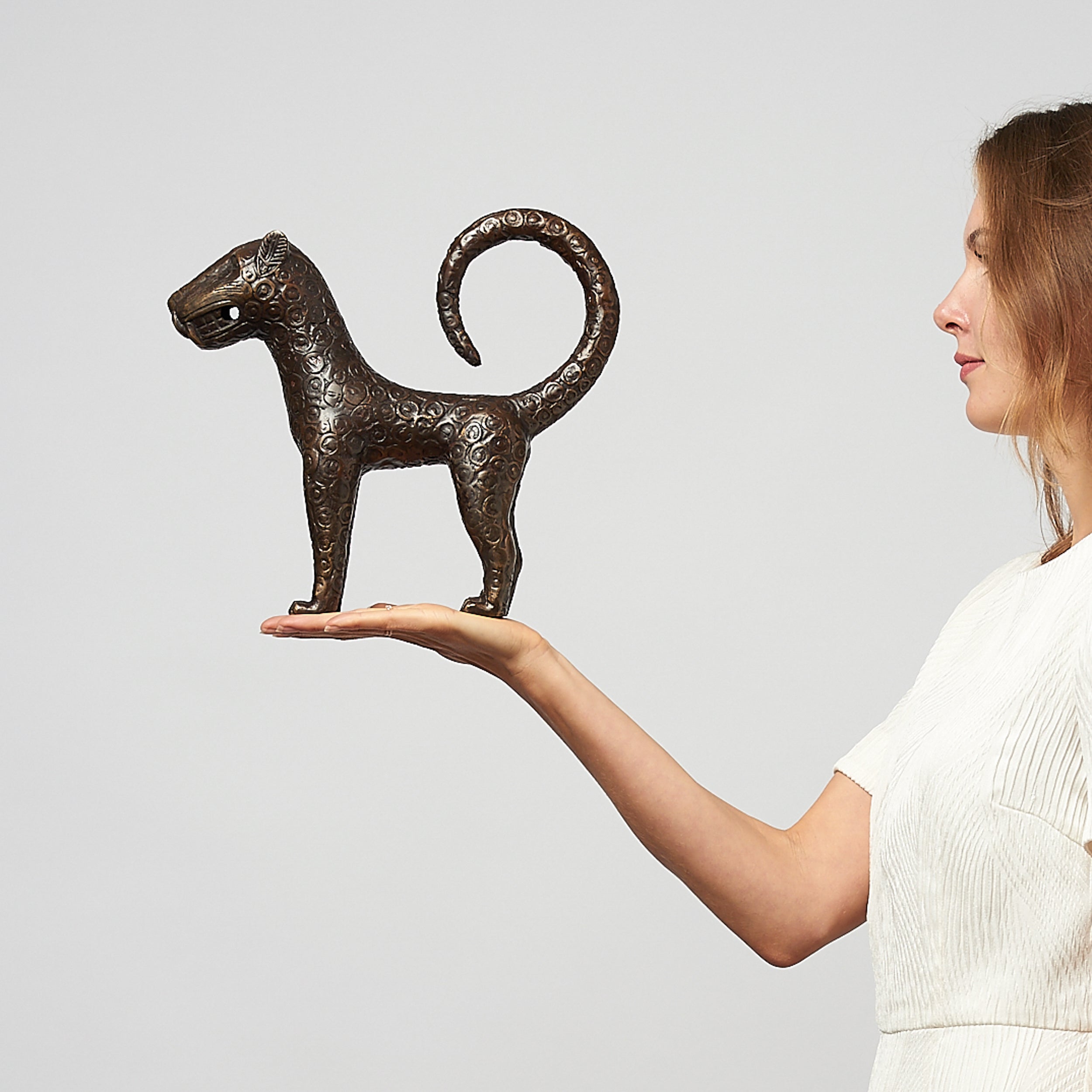 Bronze African Benin Leopard