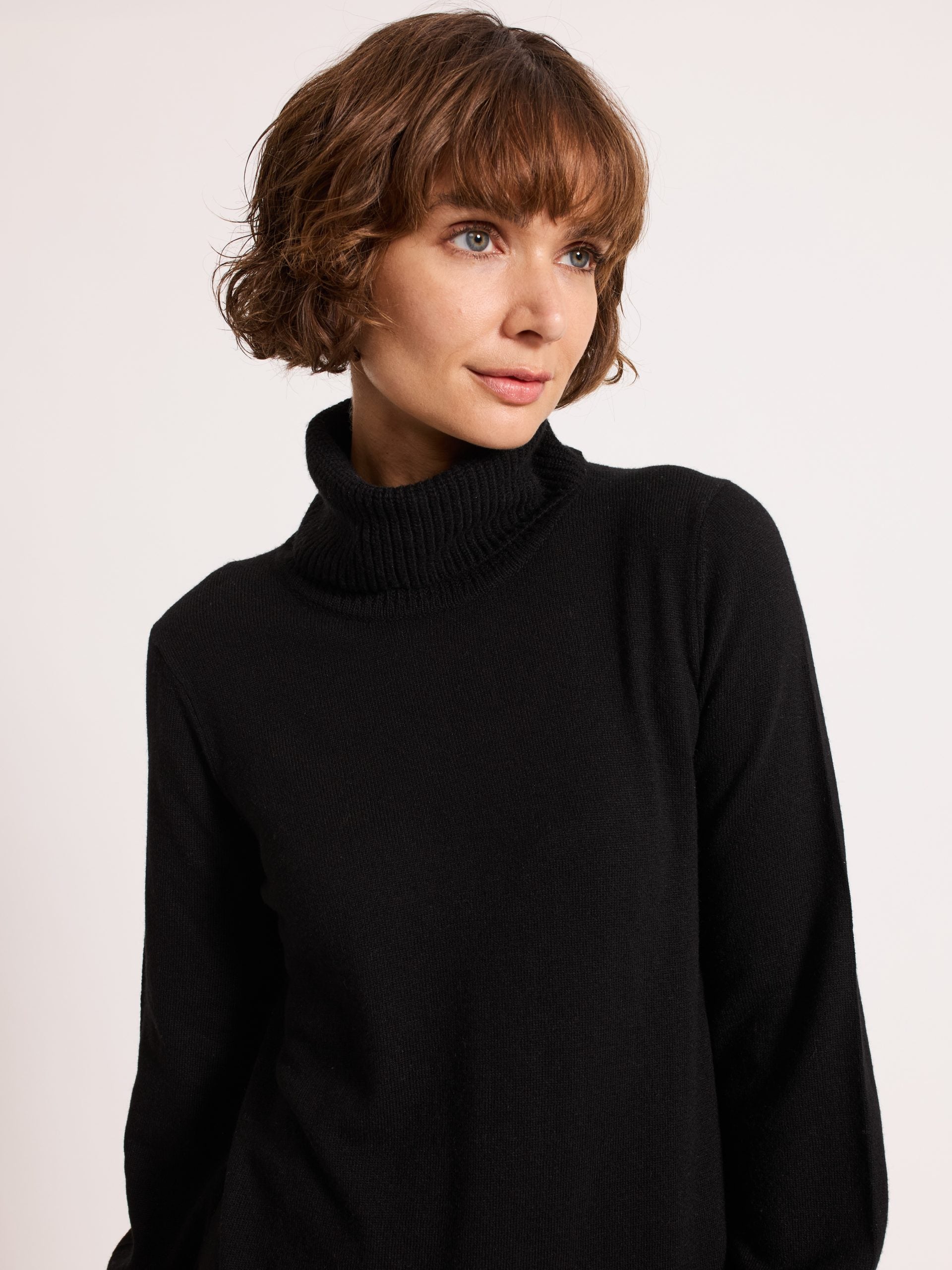 Longline Rollneck Gunmetal