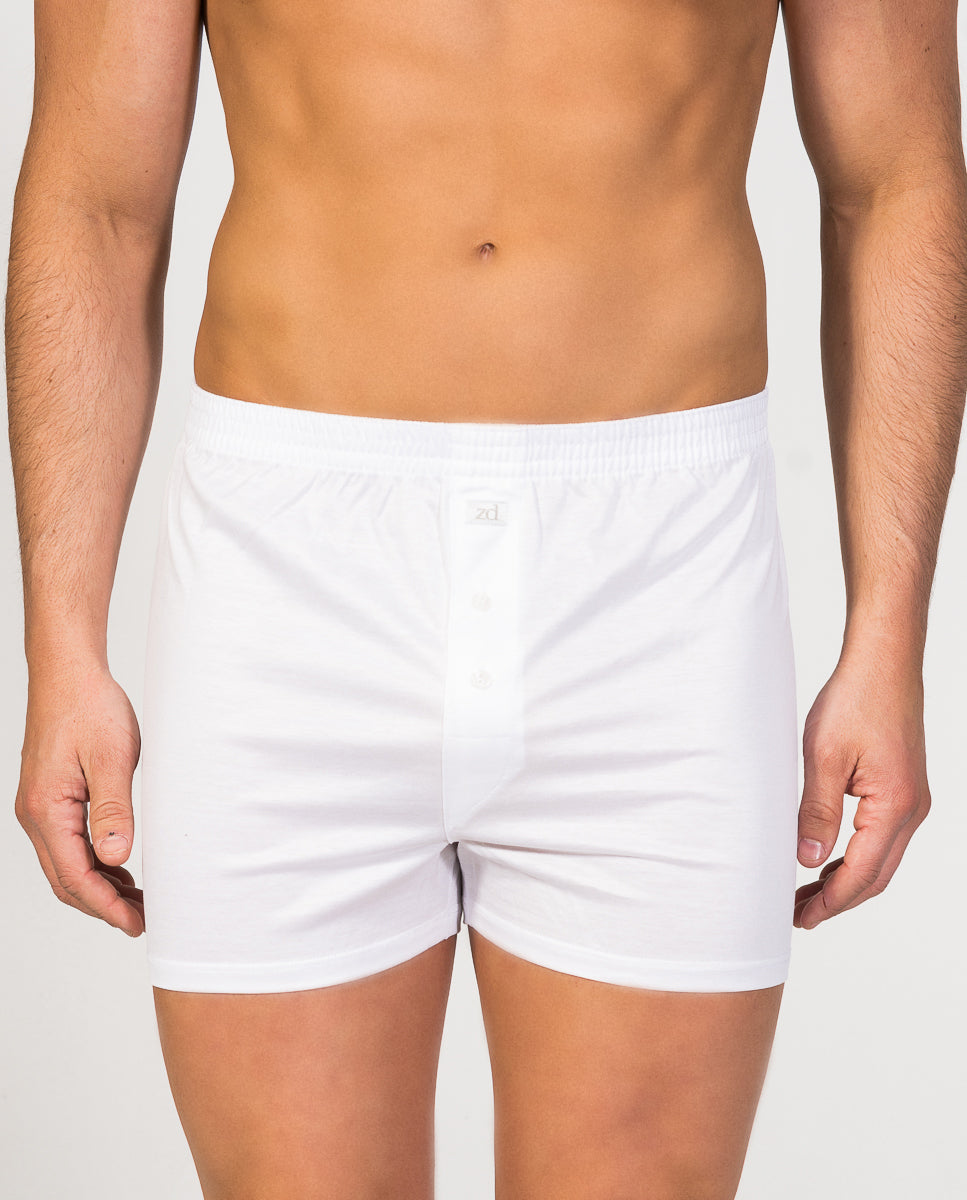 Mercerized Cotton Button Boxer