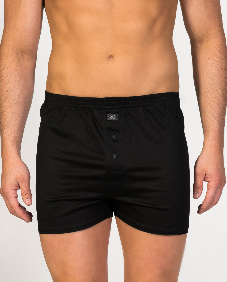 Mercerized Cotton Button Boxer