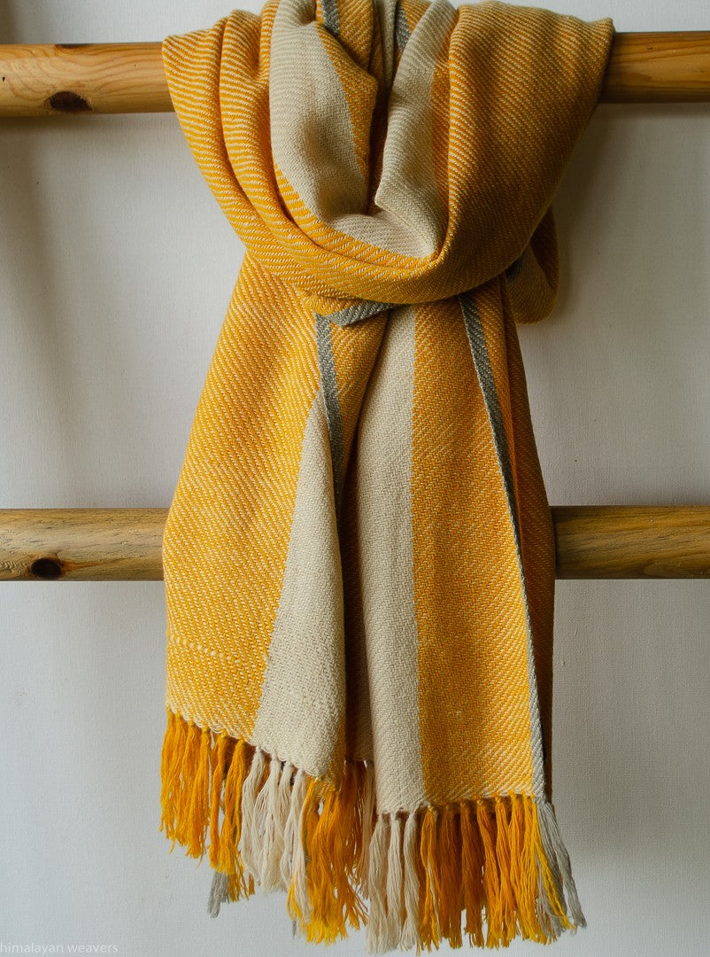 100% BUY WOOL STOLE ONLINE UK -DYED WITH TESU FLOWERS AND HARADA