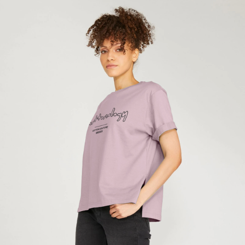Relaxed Fit Mauve T-Shirt