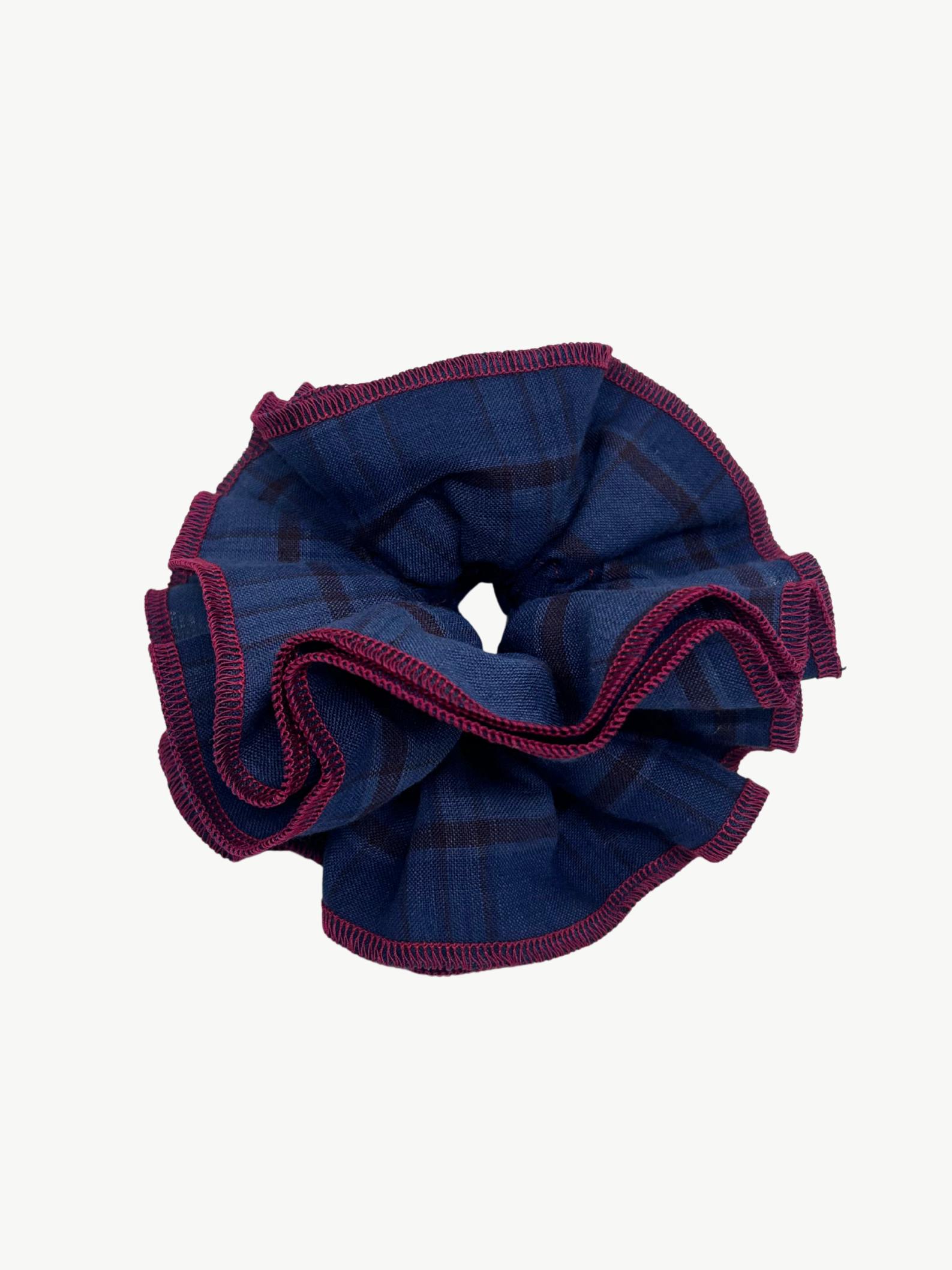 AZARIA SCRUNCHY Navy Check
