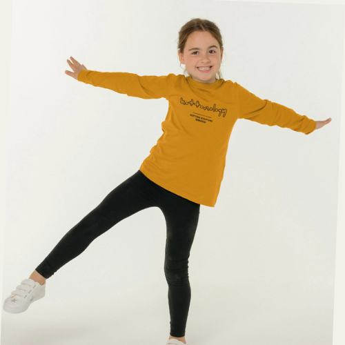 Girls Long Sleeve Yellow T-Shirt