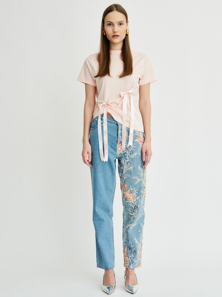 Delia Floral Embroidered Jeans