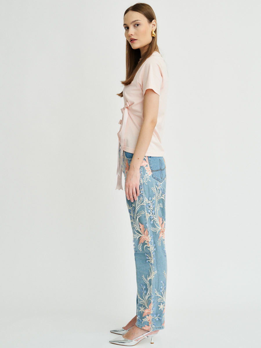 Delia Floral Embroidered Jeans