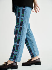 Clover Wool Striped Jeans