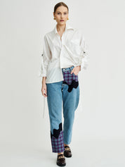 Bobby Melt Plaid Patchwork Jeans