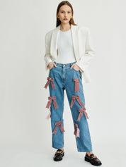 Eden Velvet Bow Jeans