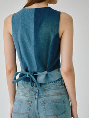 Daphne Upcycled Denim Waistcoat