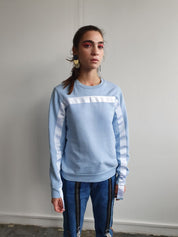 GOTs Certified Organic Cotton Blue Jumper With White Stripe