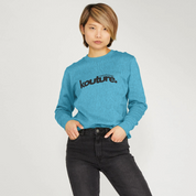 Womens Kottonology Kouture Sweatshirt – Recycled & 100% Organic Cotton, Ocean Blue