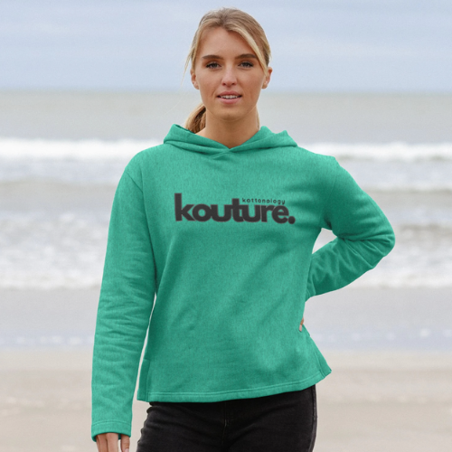 Recycled Organic Cotton Kottonology Relaxed-Fit Hoodie in Seagrass Green