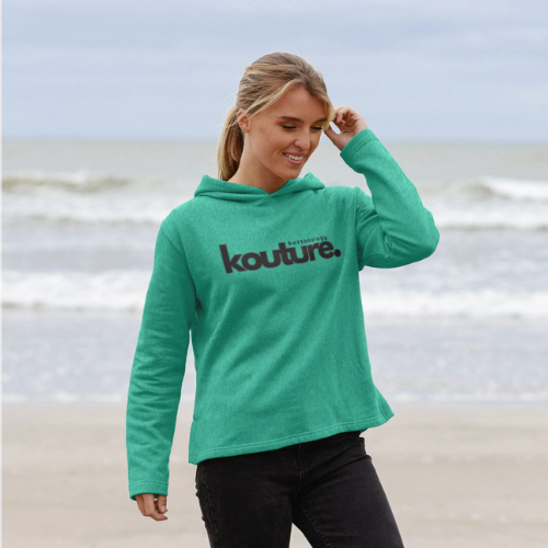 Recycled Organic Cotton Kottonology Relaxed-Fit Hoodie in Seagrass Green