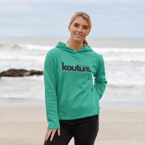 Recycled Organic Cotton Kottonology Relaxed-Fit Hoodie in Seagrass Green