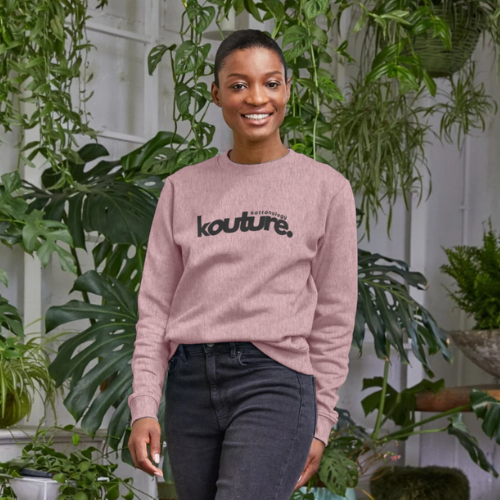 Womens Kottonology Kouture Sweatshirt – Recycled & 100% Organic Cotton, Sunset Pink